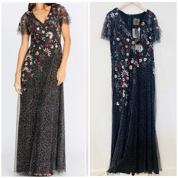Johnny Was BEAUTIFUL beaded/sequin mesh dress/ gown NWT - Picture 1 of 12